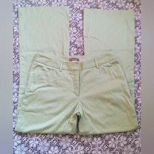 KENAR WOMENS DRESS PANTS SIZE 10 - PISTACHIO GREEN 4 Pockets Wide Leg